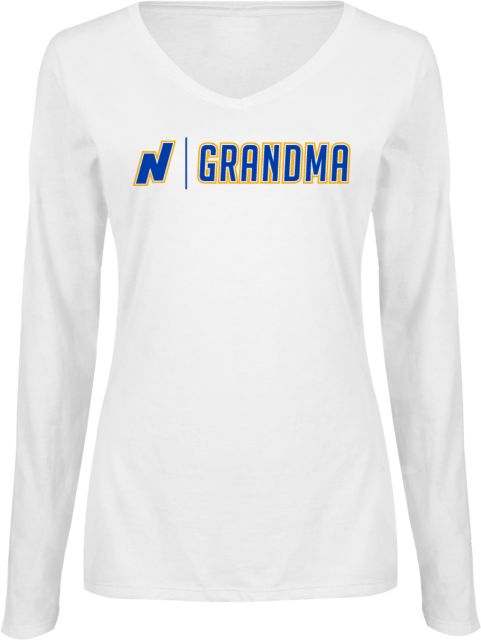 Northeastern Illinois Ladies Long Sleeve V Neck Tee Grandma - ONLINE ONLY