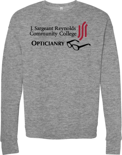 J. Sargeant Reynolds Bella + Canvas Fleece Crew J Sargeant Reynolds Community College Opticianry - ONLINE ONLY