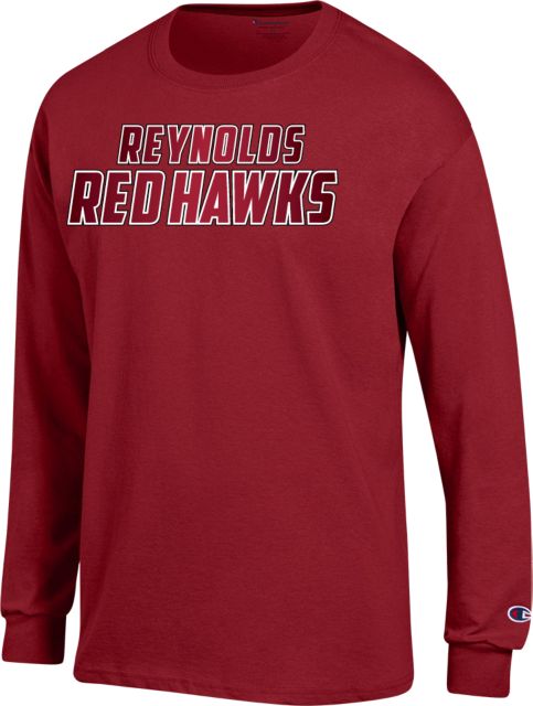 J. Sargeant Reynolds Champion Long Sleeve T Shirt Reynolds Red Hawks Gradient - ONLINE ONLY