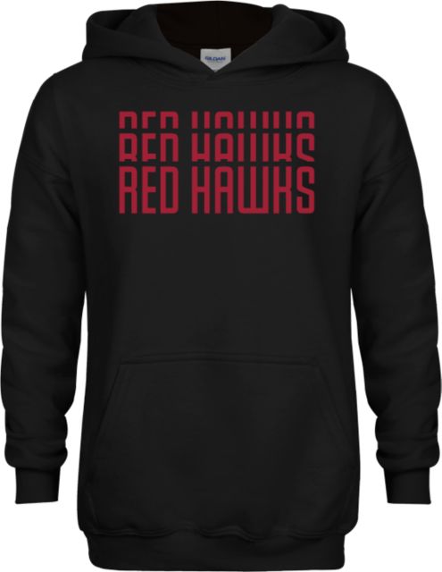 J. Sargeant Reynolds Youth Fleece Hoodie Repeat Red Hawks Design - ONLINE ONLY