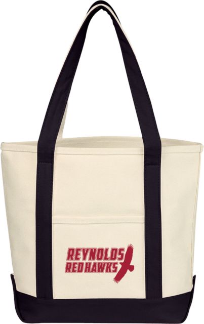 J. Sargeant Reynolds Cotton Canvas Tote Bag Reynolds Red Hawks with Mascot - ONLINE ONLY