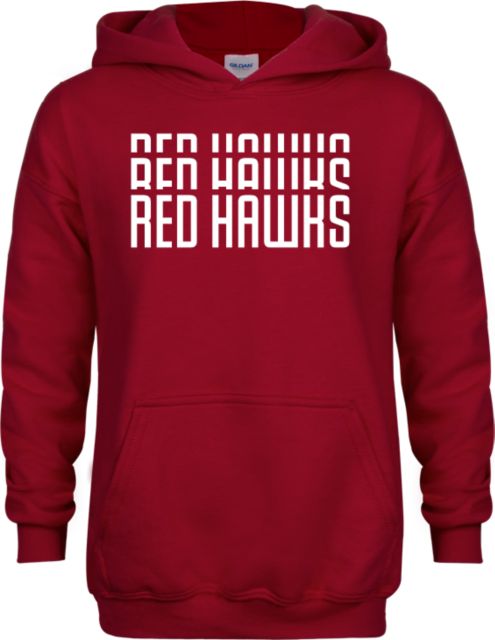 J. Sargeant Reynolds Youth Fleece Hoodie Repeat Red Hawks Design - ONLINE ONLY