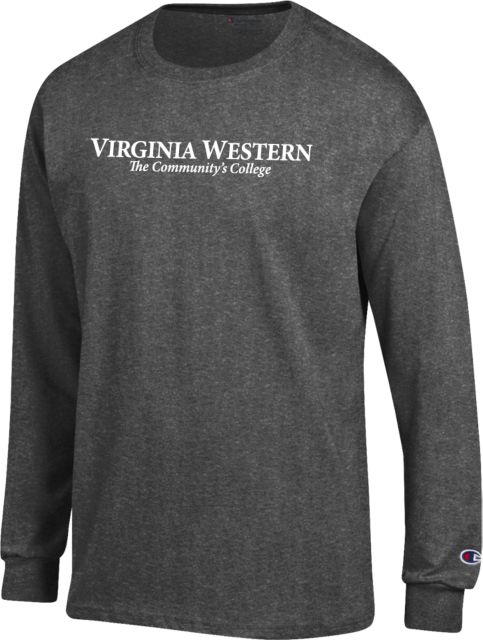 Virginia Western Champion Granite Long Sleeve T Shirt Flat Mark - ONLINE ONLY