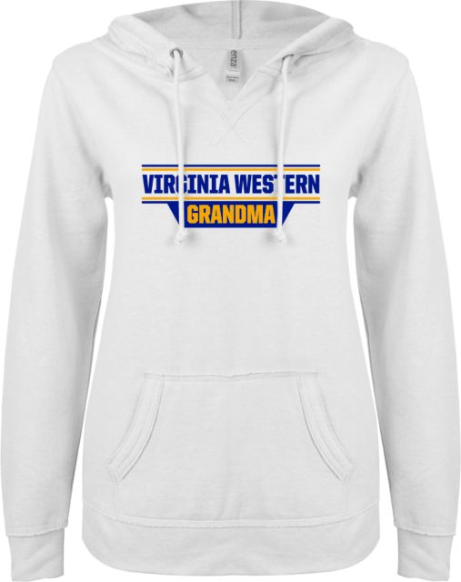 Virginia Western ENZA Ladies V Notch Raw Edge Fleece Hoodie Grandma - ONLINE ONLY