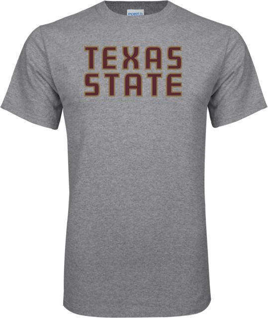 Texas State T Shirt Texas State Stacked - ONLINE ONLY