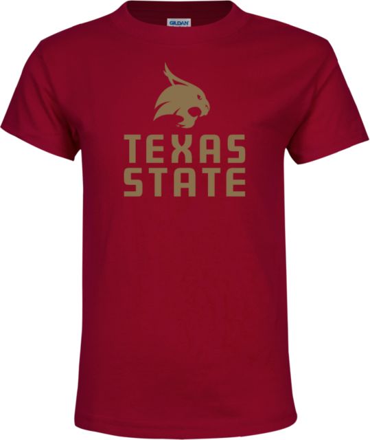 Texas State Youth T Shirt Texas State Logo Stacked - ONLINE ONLY