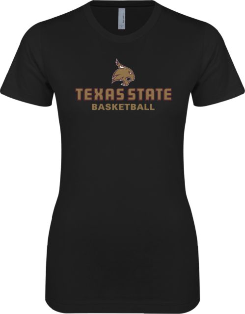 Texas State Next Level Ladies SoftStyle Junior Fitted Tee Basketball - ONLINE ONLY