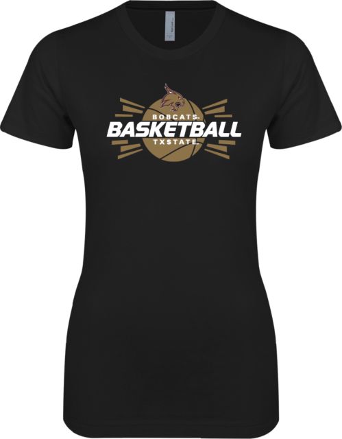 Texas State Next Level Ladies SoftStyle Junior Fitted Tee Bobcats Basketball - ONLINE ONLY