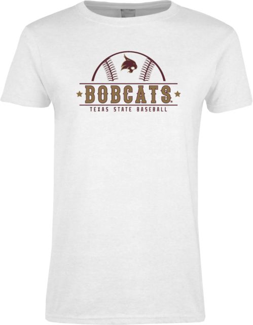 Texas State Ladies T Shirt Bobcats Baseball - ONLINE ONLY