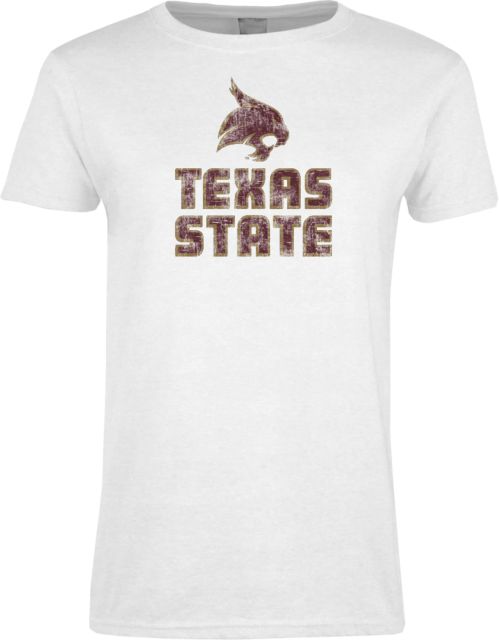 Texas State Ladies T Shirt Texas State Distressed - ONLINE ONLY