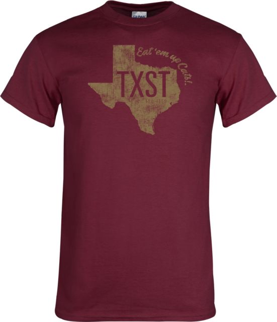 Texas State T Shirt TXST Eat em up Cats - ONLINE ONLY