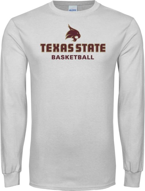Texas State Long Sleeve T Shirt Basketball - ONLINE ONLY