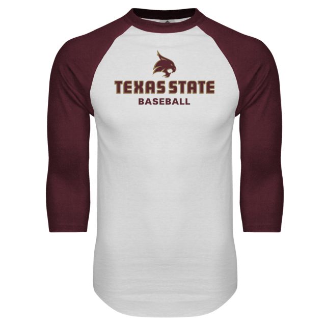 Texas State Raglan Baseball T Shirt Baseball - ONLINE ONLY