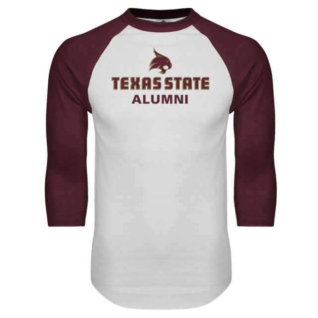 Texas State Raglan Baseball T Shirt Alumni - ONLINE ONLY
