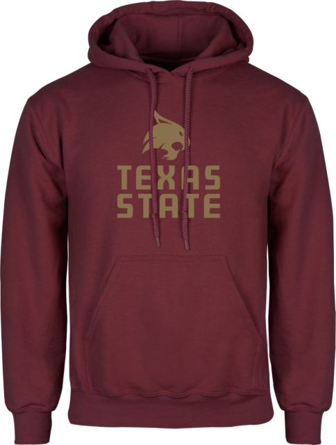 Texas State Fleece Hoodie Texas State Logo Stacked - ONLINE ONLY