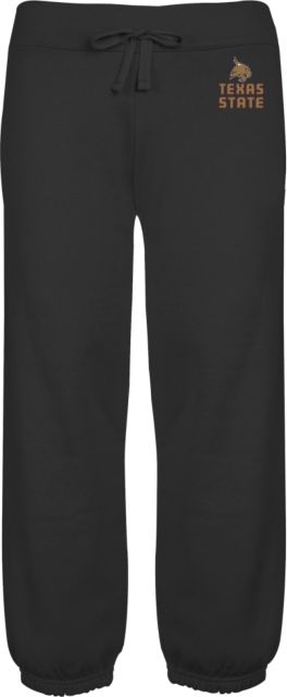 Texas State ENZA Ladies Banded Fleece Capri Texas State Logo Stacked - ONLINE ONLY