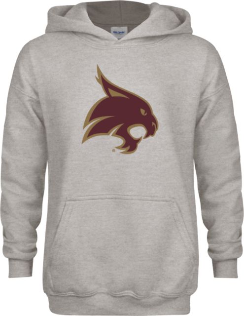Texas State Youth Fleece Hood Bobcat Logo - ONLINE ONLY