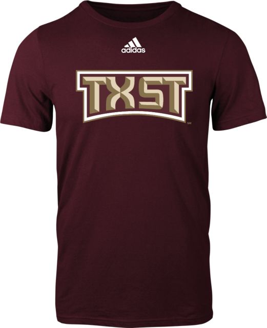 Texas State Adidas Logo T Shirt TXST Texas State - ONLINE ONLY
