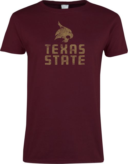 Texas State Ladies T Shirt Texas State Distressed - ONLINE ONLY