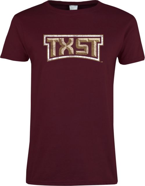 Texas State Ladies T Shirt TXST Distressed - ONLINE ONLY