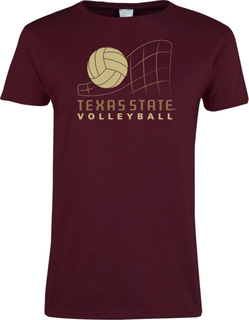 Texas State Ladies T Shirt Texas State Volleyball - ONLINE ONLY