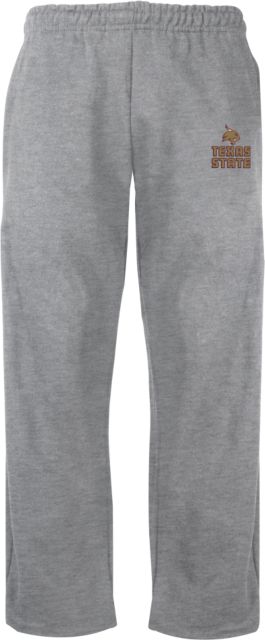 Texas State Fleece Open Bottom Pant Texas State Logo Stacked - ONLINE ONLY