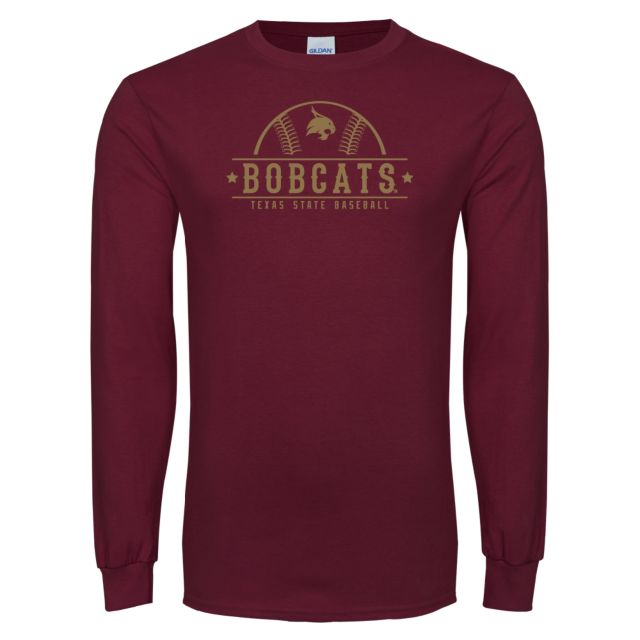 Texas State Long Sleeve T Shirt Bobcats Baseball - ONLINE ONLY