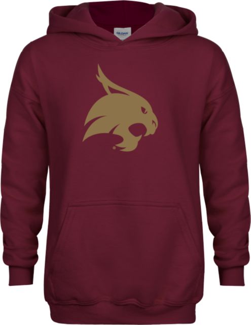 Texas State Youth Fleece Hoodie Bobcat Logo - ONLINE ONLY