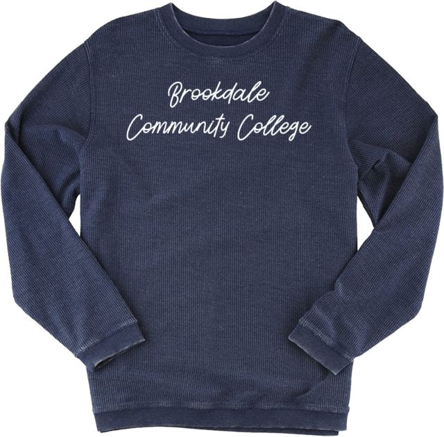 Brookdale Boxercraft Womens Corded Crew Brookdale Community College Script - ONLINE ONLY