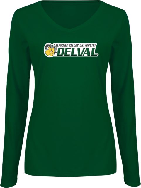 Delaware Valley Womens Long Sleeve V Neck Tee  Primary Athletic - ONLINE ONLY