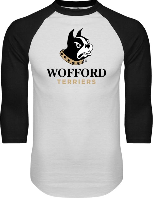 Wofford Raglan Baseball T Shirt Wofford Terriers w/ Terrier - ONLINE ONLY