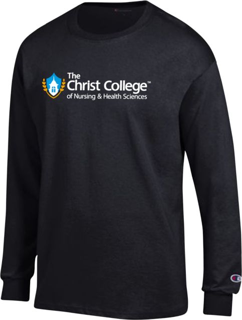 Christ College Champion Long Sleeve T Shirt Christ College Primary Horizontal Mark - ONLINE ONLY