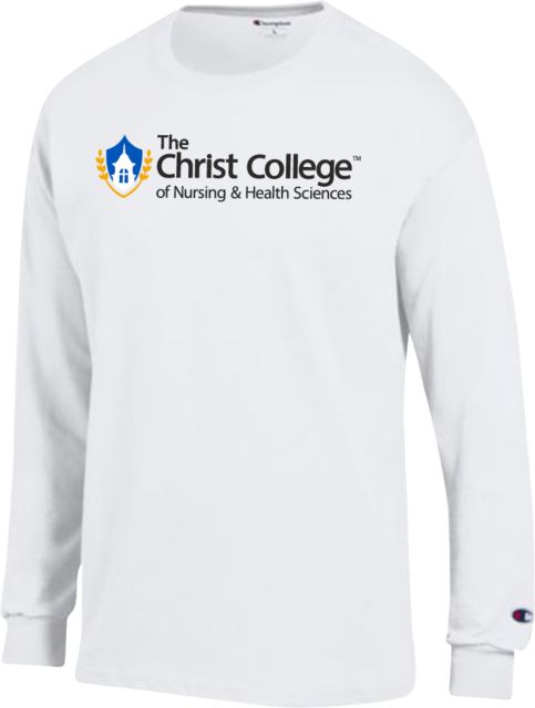 Christ College Champion Long Sleeve T Shirt Christ College Primary Horizontal Mark - ONLINE ONLY