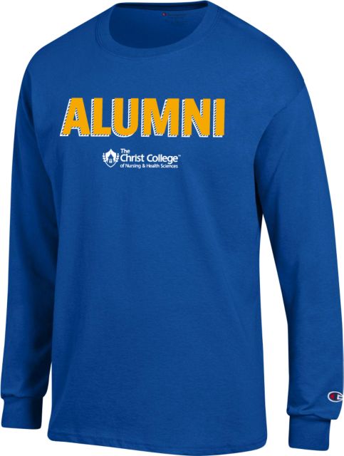 Christ College Champion Long Sleeve T Shirt Alumni Stripe Christ College - ONLINE ONLY