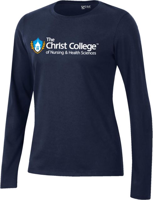 Christ College Gear Womens Long Sleeve Tee Christ College Primary Horizontal Mark - ONLINE ONLY