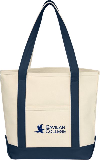 Gavilan Cotton Canvas Natural/Navy Tote Bag Gavilan College - ONLINE ONLY