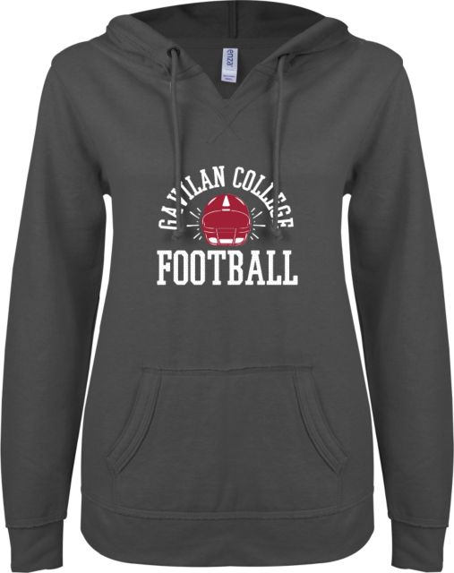 Gavilan ENZA Womens V Notch Raw Edge Fleece Hoodie Gavilan College Football Design - ONLINE ONLY