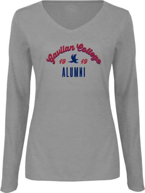 Gavilan Womens Long Sleeve V Neck Tee  Gavilan College Arched Est 1919 Alumni - ONLINE ONLY