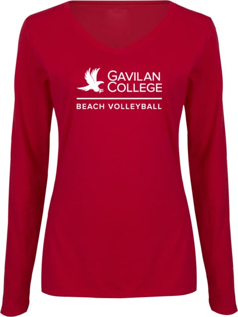 Gavilan Womens Long Sleeve V Neck Tee  Gavilan College Beach Volleyball - ONLINE ONLY