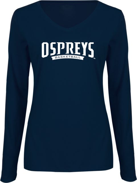 North Florida Womens Long Sleeve V Neck Tee  Ospreys Basketball - ONLINE ONLY