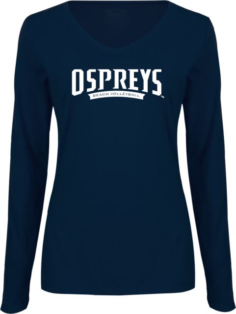 North Florida Womens Long Sleeve V Neck Tee  Ospreys Beach Volleyball - ONLINE ONLY