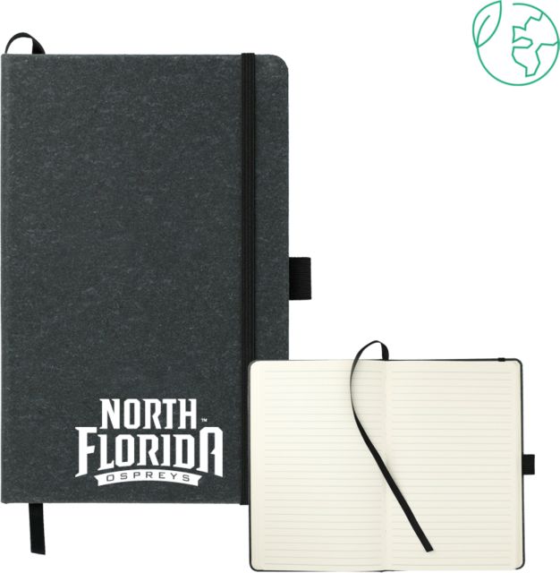 North Florida 5.5 x 8.5 FSC Mix Recycled Leather Bound Journal UNF Primary Mark - ONLINE ONLY