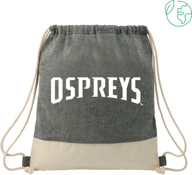 North Florida Split Recycled Cotton Drawstring Bag Ospreys Wordmark - ONLINE ONLY