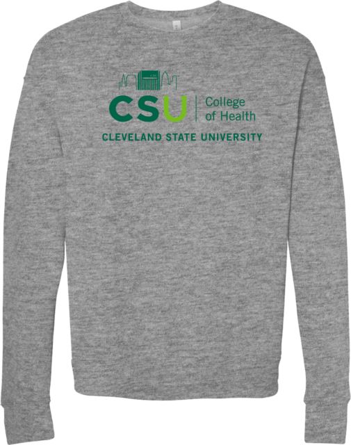 Cleveland State Bella + Canvas Fleece Crew CSU College of Health - ONLINE ONLY