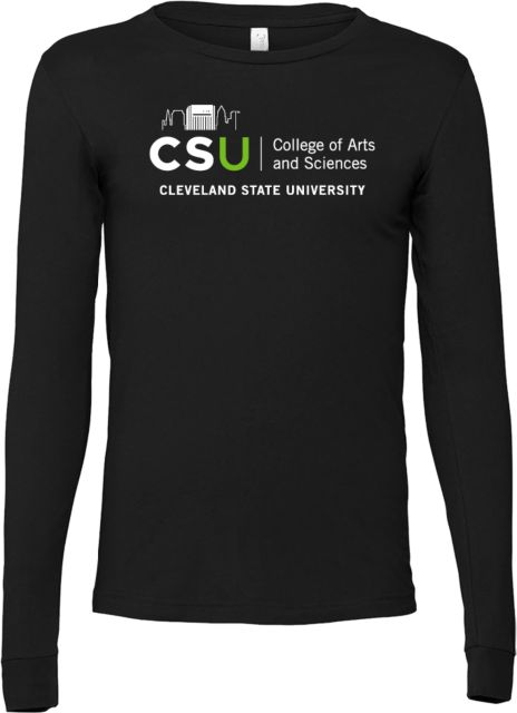 Cleveland State Bella + Canvas Jersey Cotton Long Sleeve T Shirt CSU College of Arts and Sciences - ONLINE ONLY