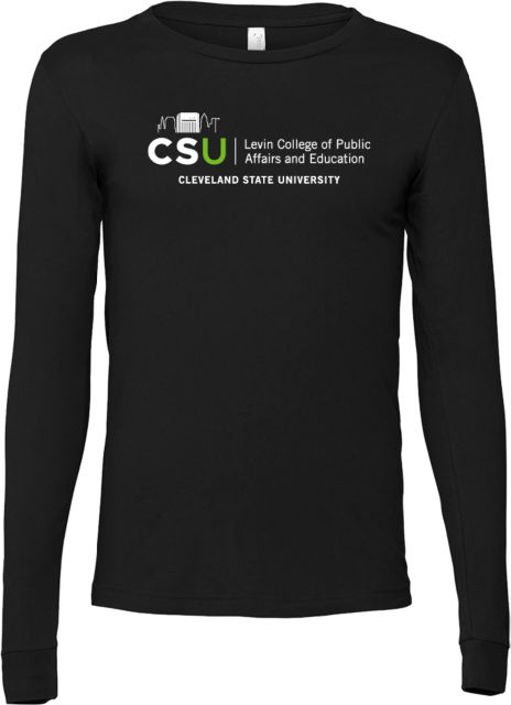 Cleveland State Bella + Canvas Jersey Cotton Long Sleeve T Shirt CSU College of Public Affairs and Education - ONLINE ONLY
