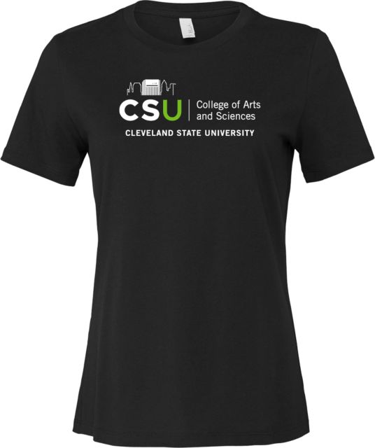 Cleveland State Bella + Canvas Womens Relaxed Cotton T Shirt CSU College of Arts and Sciences - ONLINE ONLY