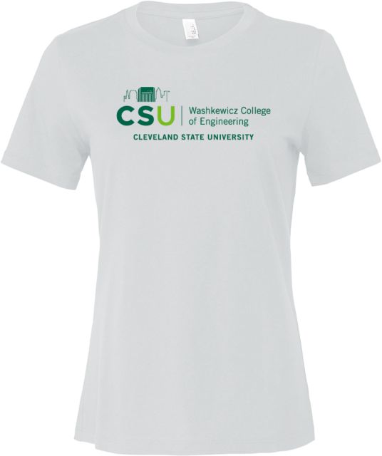 Cleveland State Bella + Canvas Womens Relaxed Cotton T Shirt CSU College of Engineering - ONLINE ONLY