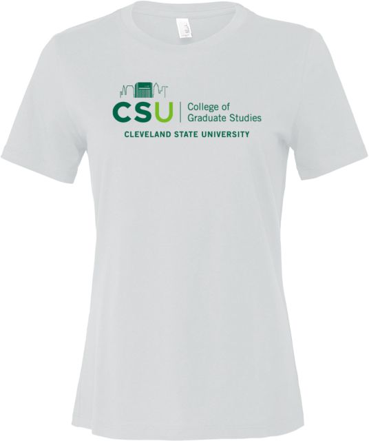 Cleveland State Bella + Canvas Womens Relaxed Cotton T Shirt CSU College of Graduate Studies - ONLINE ONLY
