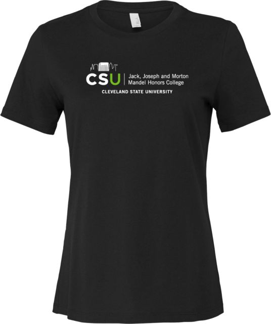 Cleveland State Bella + Canvas Womens Relaxed Cotton T Shirt CSU Honors College - ONLINE ONLY